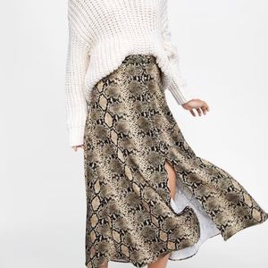 Zara Snakeskin Skirt